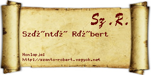 Szántó Róbert névjegykártya